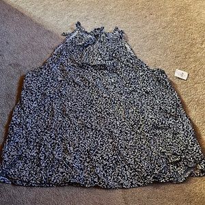 high neck tank top blouse